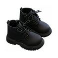 thumbnail image 1 of SYNPOS Fashion Girls Boys PU Waterproof Child Ankle Boots, 1 of 5