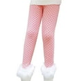 thumbnail image 1 of SYNPOS Girls Leggings Solid or Polka Dots Warm Thick Fleece Lined Kids Skinny Pants Trousers Teenage Child 2-13 Years, 1 of 4
