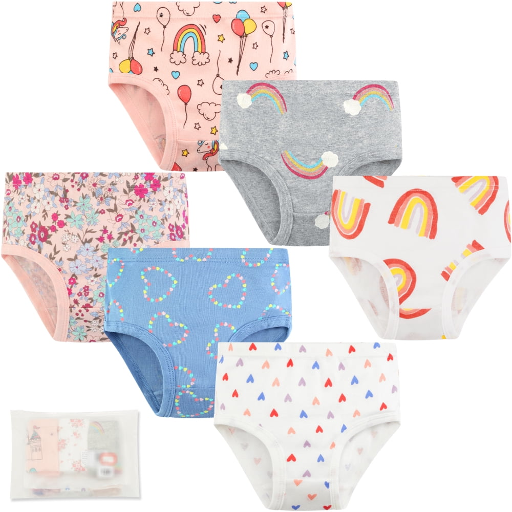 SYNPOS Girls Underwear 100 Cotton Underwear for Girls Breathable