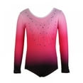 thumbnail image 1 of SYNPOS Gymnastics Leotards for Girls Long Sleeve Colorful Sparkle Leotard for Girl 5-12 Years, 1 of 15