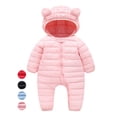 thumbnail image 1 of SYNPOS Infant Baby Girl Boy Hooded Jacket Snowsuit Winter Puffer Hooded Jumpsuit Outerwear, 1 of 10