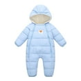 thumbnail image 1 of SYNPOS Infant Boys Girls Winter Snowsuit Jumpsuit Baby Warm Padded Coat Hooded Puffer Jacket Outfit 0-12 Month, 1 of 5