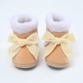 thumbnail image 1 of SYNPOS Infant Toddler Baby Girl Bow Winter Fleece Booties Anti-slip Newborn Snow Shoes, 1 of 7