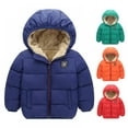 thumbnail image 1 of SYNPOS Kid Boys Girls Down Jacket Toddler Hood Thick Warm Winter Outerwear Snowsuit Coat For 2-7 Years, 1 of 9