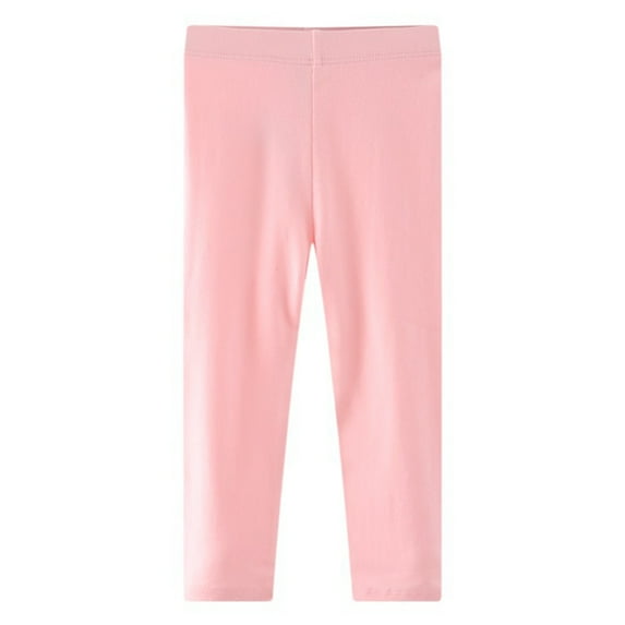 SYNPOS Kids Baby Girls Leggings Footless Cotton Skinny Thin Leggings Toddler Girls Solid Stretch Trousers 1-7 Years