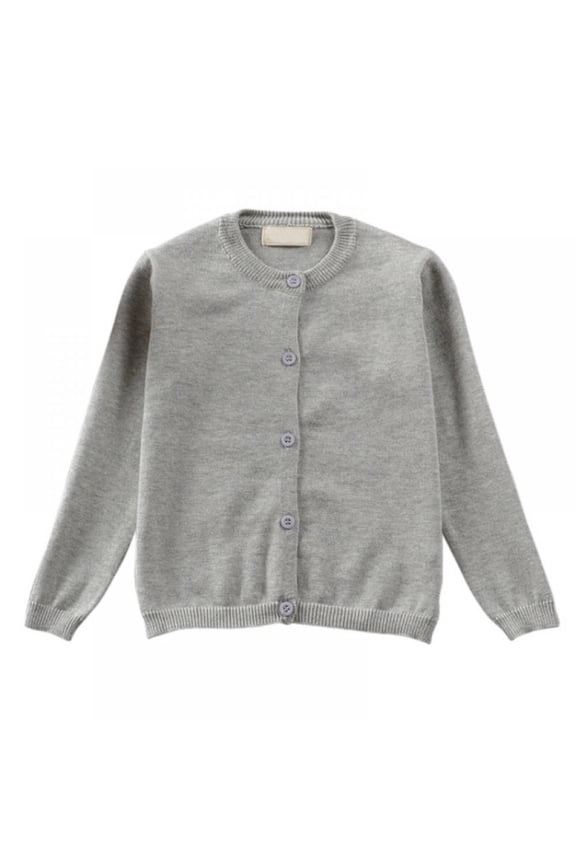 Little Girl Knit Cardigan Sweater - Toddler Button Down School Uniforms Cardigan 1-6 Years