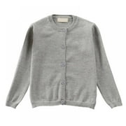 SYNPOS Little Girl Knit Cardigan Sweater - Toddler Button Down School Uniforms Cardigan 1-6 Years
