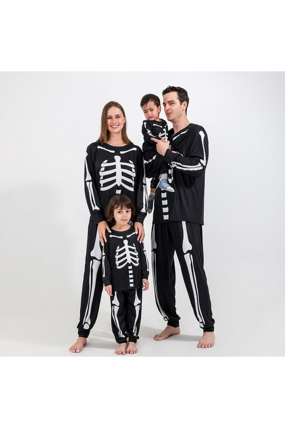 Matching Family Pajamas Sets Holiday Halloween 2 Piece PJS Family Skeleton Pajama