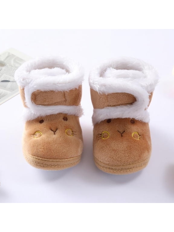 Prewalker Toddler Boots Premium Soft Anti-Slip Sole Warm Winter Boots for Infant Baby Girls 0-18 Months