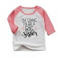 thumbnail image 1 of SYNPOS Promoted to Big Sister Shirt for Little Girls Toddler Baby Announcement Outfits 2-7 Years, 1 of 9