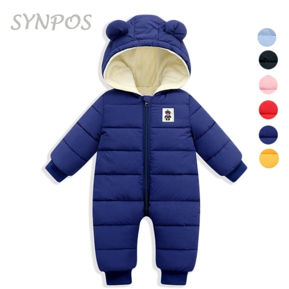 SYNPOS
SYNPOS Baby Girl Boy Hooded Snowsuit Down Jumpsuit Warm Onesie Coat, Newborn, Newborn