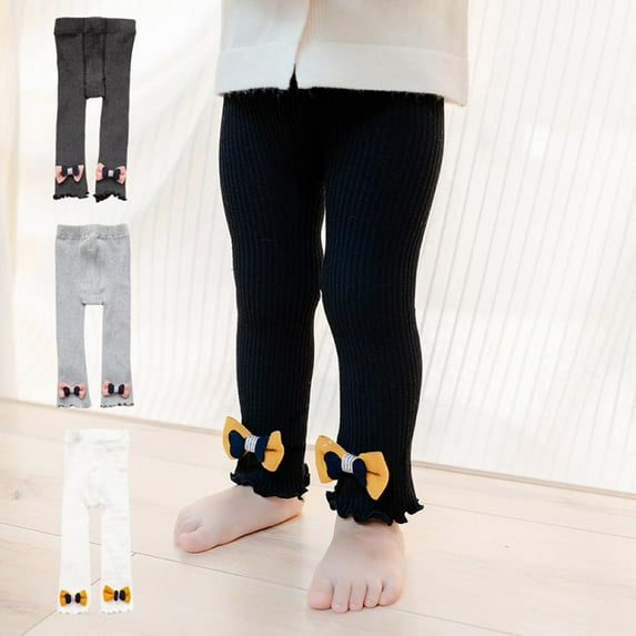 SYNPOS Toddler Baby Cable Knit Ankle Leggings Pants Footless Winter Tight Stockings for Girls 2-4 Years