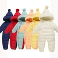 thumbnail image 1 of SYNPOS Toddler Baby Girls Boys Zipper Down Jumpsuits, Winter Snowsuit Coat Romper Jumpsuit Outfits 0-2 Years, 1 of 4