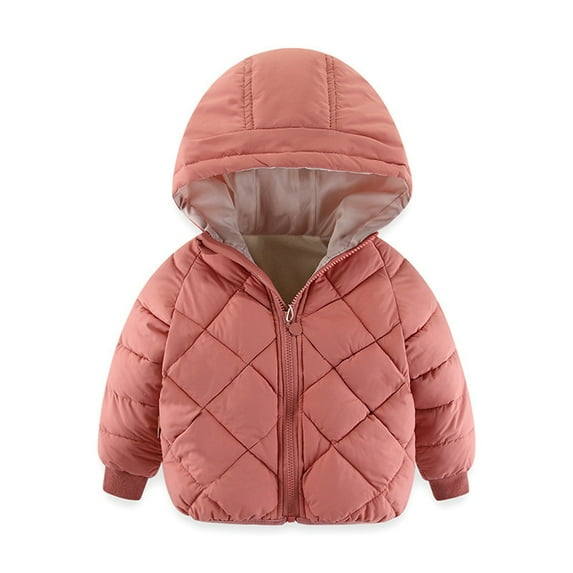 SYNPOS Toddler Little Boy Girl Hooded Puffer Jacket Winter Down Coat Kids Warm Outerwear 2-7 Years