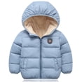 thumbnail image 1 of SYNPOS Toddler Little Boy Girl Winter Thicken Puffer Hooded Jacket Down Coat,2-3T, 1 of 9