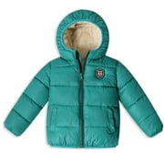 SYNPOS Toddler Little Boy Girl Winter Thicken Puffer Hooded Jacket Down Coat,3-4T