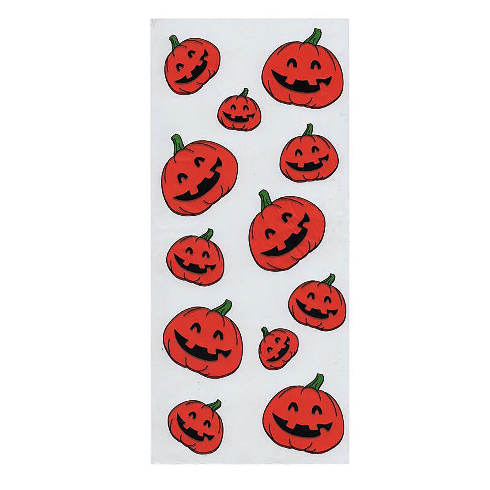 SYOSOF 50Pcs Halloween Candy Bag Pumpkin Halloween Gift Bags Plastic