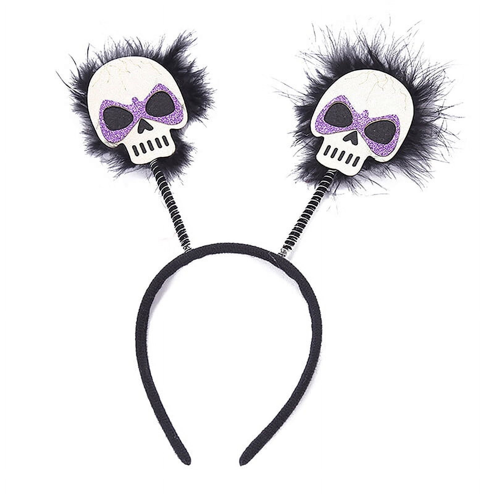 SYOSOF Halloween Kuromi Headwear Goth Pumpkin Skeleton Demon Hair Band
