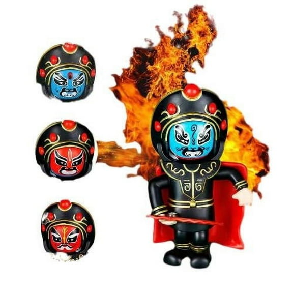 SYOT Sichuan Opera Face Changing Doll - Mask Shifting Puppet Decoration - Bian Lian Plastic Decorative Ornament Toys with 4 Unique Faces - Fidget Toys for All Ages