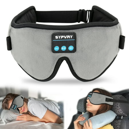 SPVRY Adjustable Car Bluetooth Sleep Headset with Detachable Eye Mask (Gray)