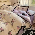thumbnail image 1 of SYR 4-Piece Anime Sanrio Kuromi-1 Bedding Set, 1.2m, 1 of 9