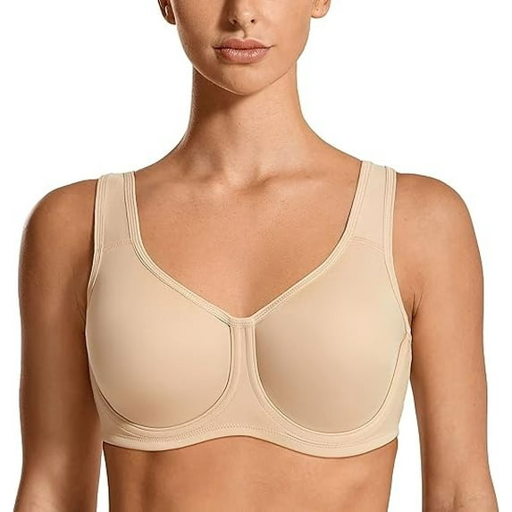 Syrokan BEIGE Max Control Underwire Sports Bra, US 38H, UK 38FF