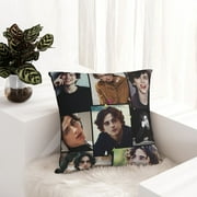 SYSFOURC 2PC Timothee Chalamet Throw Pillow Covers for Couch Sofa Home Decoration Cute Pillow Case 26"x26"