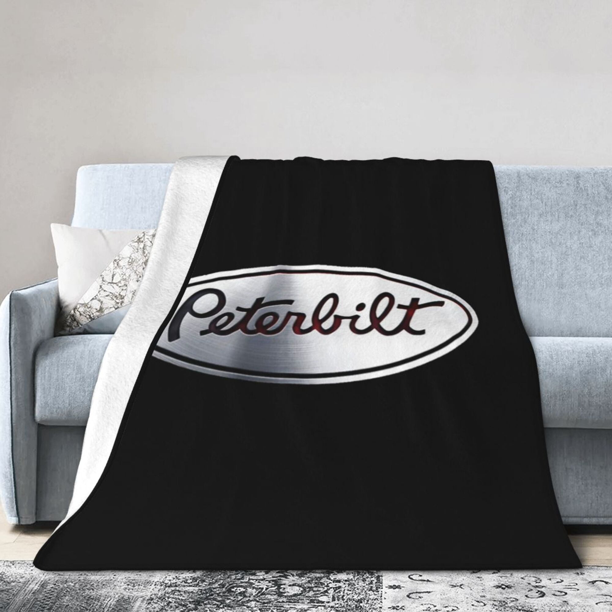 SYSFOURC Peterbilt Throw Blanket for Bed Soft Collage Blanket for Bedroom Cute Blanket Funny Room Decor Flannel Blankets for Bed Sofa 60 x50 Walmart