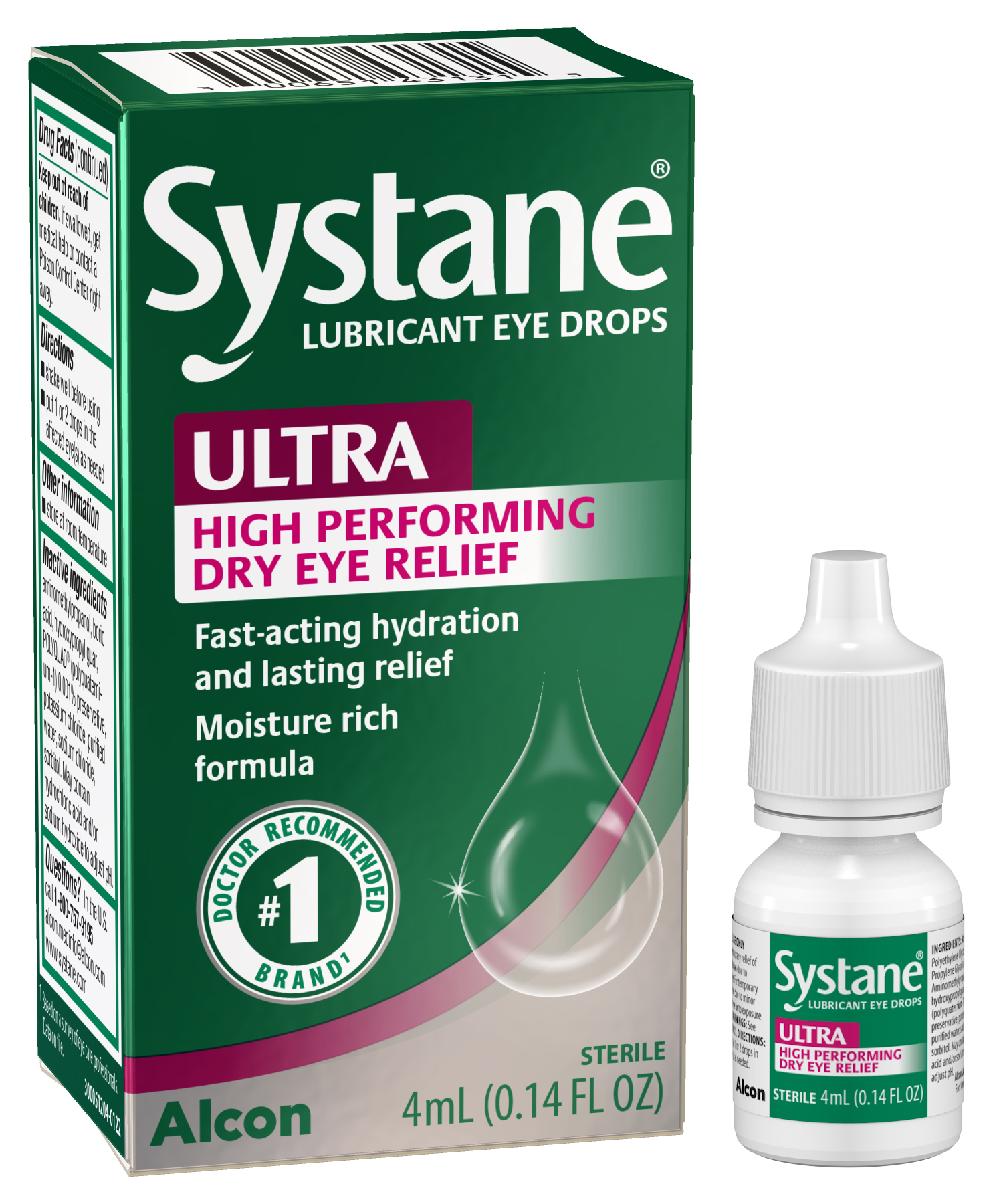 SYSTANE ULTRA Lubricant Eye Drops for Dry Eye Symptoms, 4mL - image 1 of 7