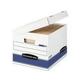 thumbnail image 1 of SYSTEMATIC Medium-Duty Strength Storage Boxes Letter/Legal Files, White/Blue, 12/Carton, 1 of 4