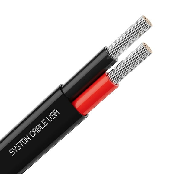 SYSTON 18/2 Automotive Wire, 18 AWG 2 Conductors 100% Stranded Tinned Copper Wire, 12V Low Voltage PVC Cord Flexible Cable for Automotive Car, LED Stripe Lamp, Landscape Lighting, Marine Wiring