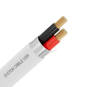 SYSTON 18/2 Fire Security Burglar Station Sound Alarm Control Cable Wire, Plenum-Rated CMP/CL3P Shielded 100% Copper Stranded UL/ETL,UV Resistant RoHS for Indoor/Outdoor Low Voltage Applications Use