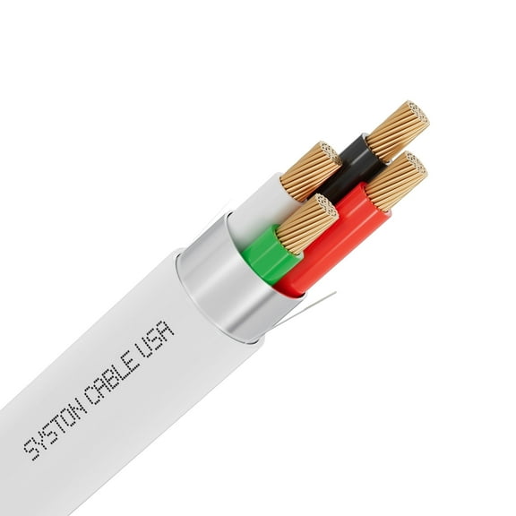 SYSTON 18/4 Fire Security Burglar Station Sound Alarm Control Cable Wire, Plenum-Rated CMP/CL3P Shielded 100% Copper Stranded UL/ETL,UV Resistant RoHS for Indoor/Outdoor Low Voltage Applications Use