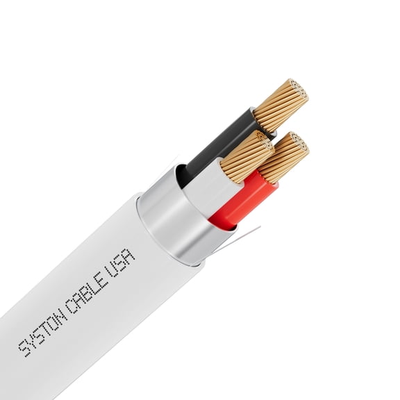 SYSTON 22/3 Fire Security Burglar Station Sound Alarm Control Cable Wire, 22 AWG 3 Conductors Stranded Copper Plenum-Rated CL3P Shielded, UV Resistant UL/ETL Listed for Indoor/Outdoor Use - 20 FT