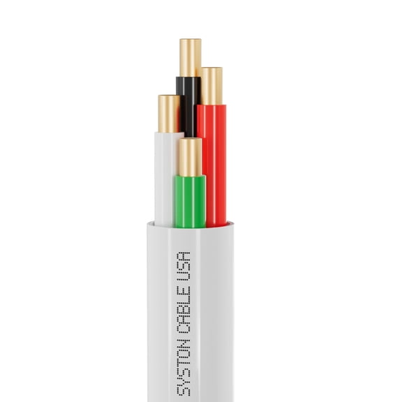 SYSTON 22/4 Fire Security Burglar Station Sound Alarm Control Cable Wire, Plenum-Rated CMP/CL3P Unshielded Solid Copper UL/ETL, UV Resistant for Indoor/Outdoor Low Voltage Application Use - 100 FT