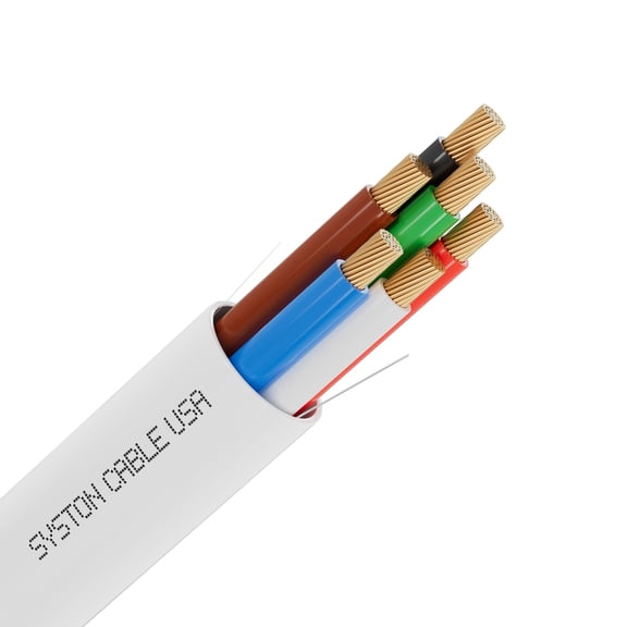 SYSTON 22/6 Fire Security Sound Alarm Control Cable Wire, 22 AWG 6 Conductors 100% Stranded Copper, Plenum-Rated CMP/CL3P Unshielded, UL/ETL Listed, for Indoor/Outdoor Low Voltage Applications Use