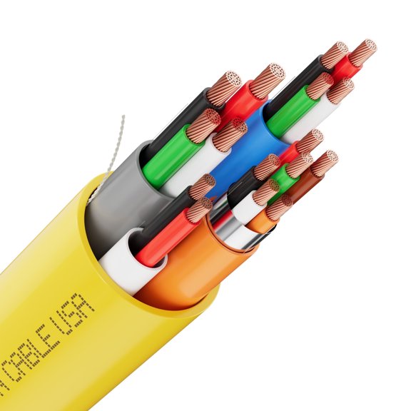 SYSTON Access Control Composite Cable - 18/4c+22/3pr OAS+22/2c+22/4c, CMP/CL3P/FT6, Stranded Copper Conductors, OSDP & Wiegand Compatible for Lock Power, Card Reader, Door Contact & Request to Exit