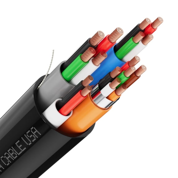 SYSTON Access Control Composite Cable - 18/4c+22/3pr OAS+22/2c+22/4c, CMP/CL3P/FT6, Stranded Copper Conductors, OSDP & Wiegand Compatible for Lock Power, Card Reader, Door Contact & Request to Exit