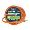 thumbnail image 1 of SYSTON CABLE TECHNOLOGY Cat 5E Ethernet Network Cable - 100 FT, 350MHz 24AWG Solid Bare Copper Wire Outdoor/Indoor, Bulk No Ends 10 Ft to 1000 Ft Available, Heat Resistant Plenum Rated - CMP Orange, 1 of 8