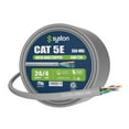 thumbnail image 1 of SYSTON CABLE TECHNOLOGY Cat 5e Ethernet Network Cable - 100 FT, 350MHz 24AWG Solid Bare Copper Wire Outdoor/Indoor, Bulk No Ends 10 Ft to 1000 Ft Available, Heat Resistant Plenum Rated - CMP, 1 of 8