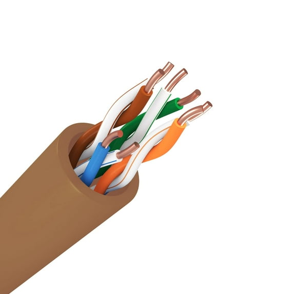 SYSTON CABLE TECHNOLOGY Cat 5e Ethernet Network Cable - 150 FT, 350MHz 24AWG Solid Bare Copper Wire Outdoor/Indoor, Bulk No Ends 10 Ft to 1000 Ft Available, Heat Resistant Riser Rated - CMR