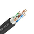 thumbnail image 1 of SYSTON CABLE TECHNOLOGY Cat 6E Ethernet Network Cable Shielded - 20 FT, 600 MHz 23 AWG F/UTP Solid Bare Copper Wire, Sunlight Resistant Riser Rated CMR, Bulk No Ends 20 FT to 1000 FT Available, 1 of 7