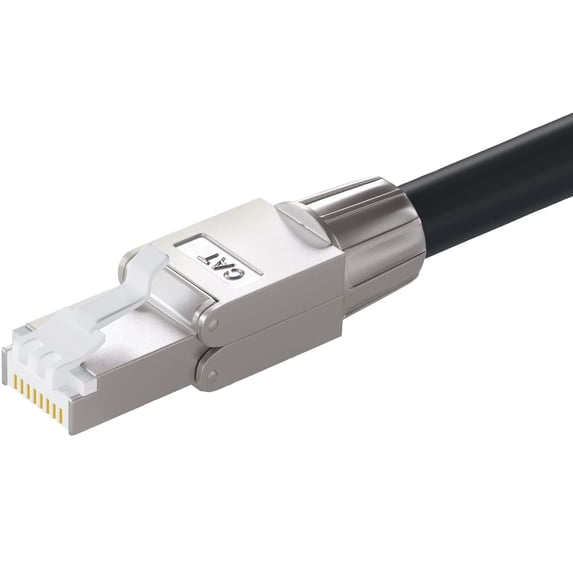 SYSTON CABLE TECHNOLOGY Cat6A+ Ethernet Cable Black Patch 700MHz 20 ft ...