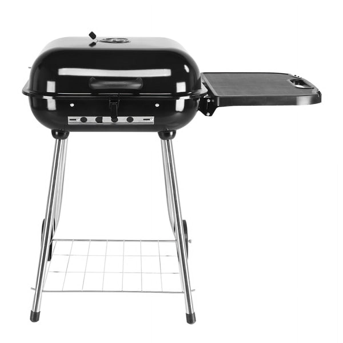 SYTHERS 28" Portable Charcoal Grill, Outdoor BBQ Smoker with Adjustable