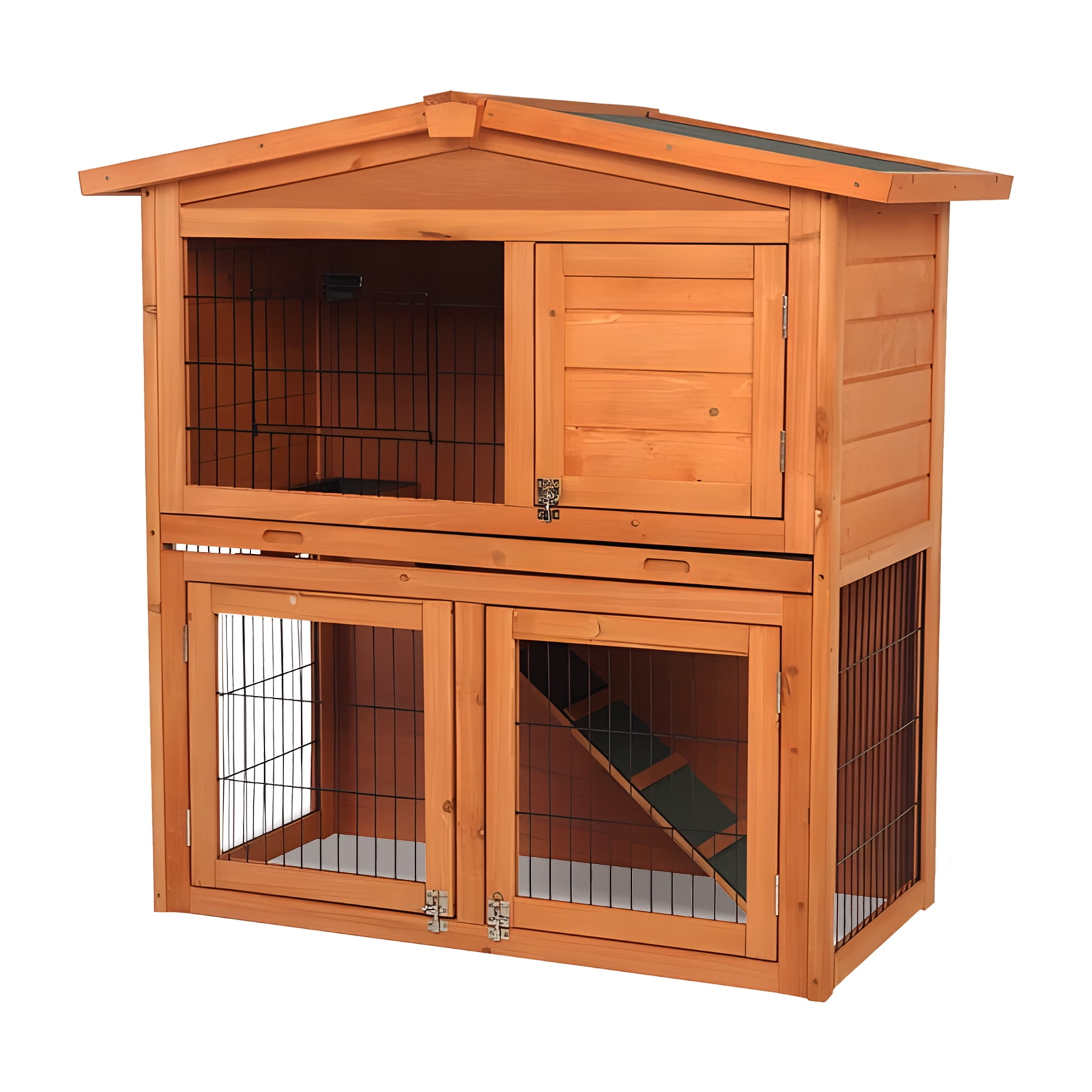 SYTHERS 40" Rabbit Hutch 2 Story Outdoor Waterproof Chicken Coop Indoor