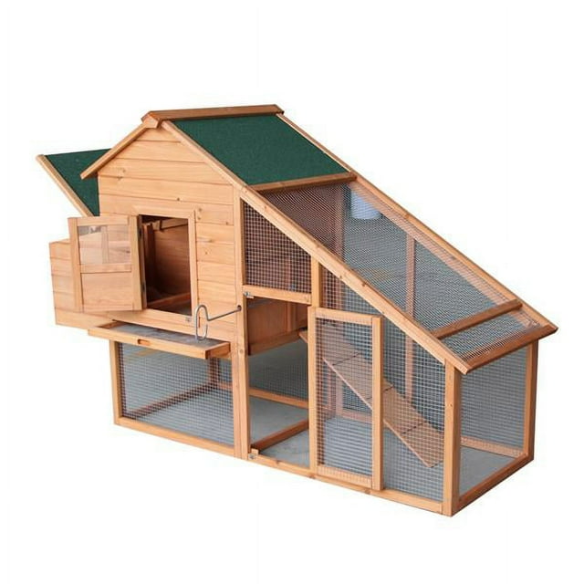 SYTHERS 75" Rabbit Hutch 2 Story Outdoor Waterproof Chicken Coop with