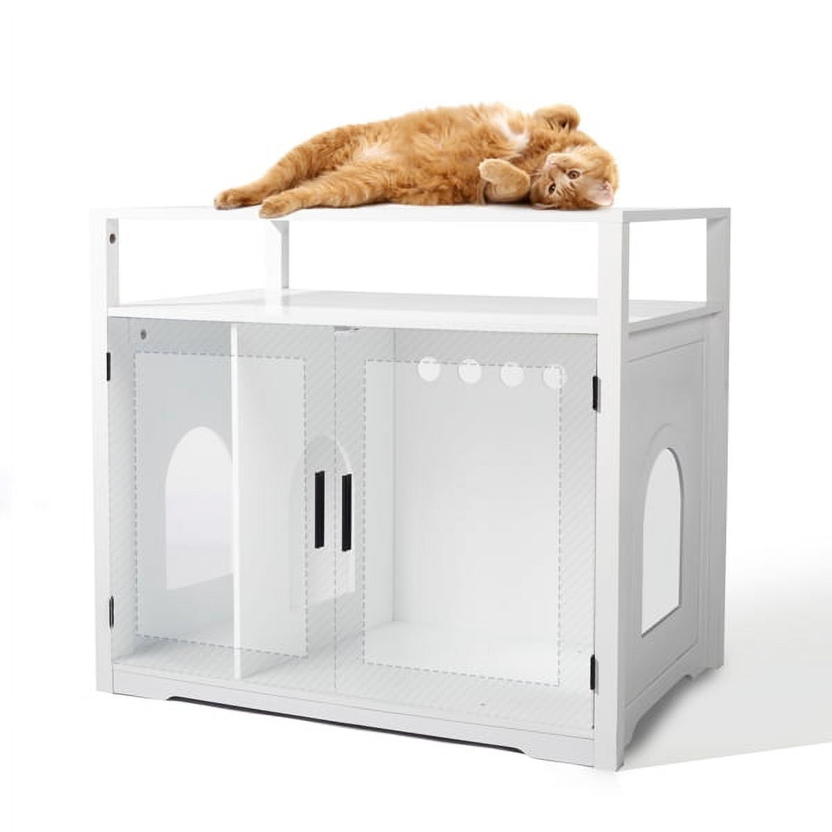 SYTHERS Litter Box Enclosure, Cat Litter Box Enclosure Furniture Litter ...