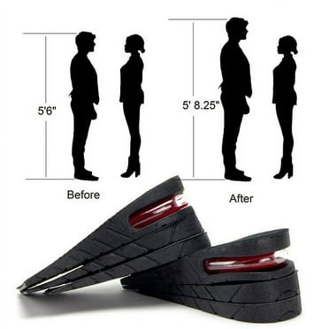 SYWAN Height Increasing Insole 3-Layer Air Cushion Heel Insert Lift Shoes Insole for Men and Women Invisible Elevator Adjustable Breathable Insoles Half Pad 2.25"/6cm
