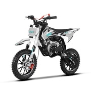 SYX MOTO 58cc Kids Mini Dirt Bike - 4-Stroke Gas Pit Bike, Pull Start, Off-Road Bike for Boys & Girls, Green/White