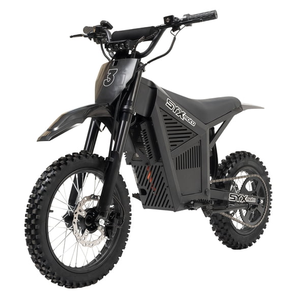 SYX MOTO ARC Peak 3000W Electric Off-Road Dirt Bike, 48V High Power Motorized Bicycle for Teens & Adults, Black